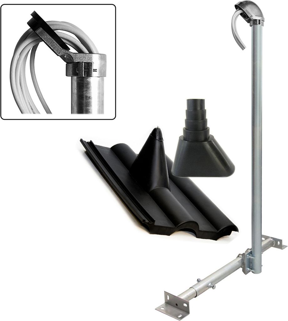 PremiumX BASIC X120-48 Dachsparrenhalter 120cm Mast Kappe Produktbild 