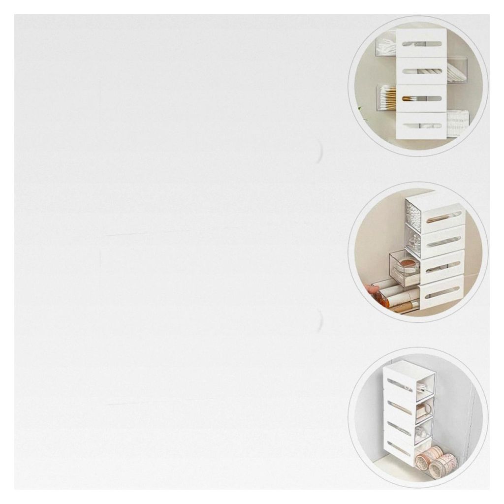 Aufbewahrungsbox für das Badezimmer 2 Stück Selbstklebend mit Schubladenfunktion aus Langlebigem Kunststoff Wandmontierter Organizer für Kosmeti...