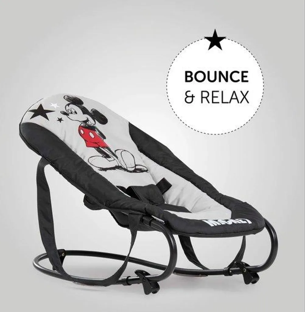 Balançoire pour bébé noire réglable sans à-coups - Confort Premium