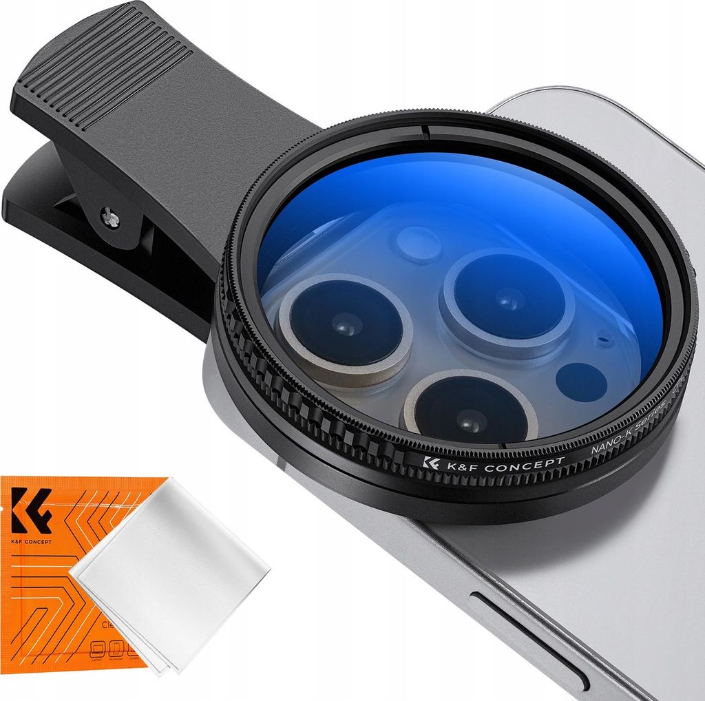 K&F Concept 52 mm CPL filter s držiakom na telefón Obrázok produktu 