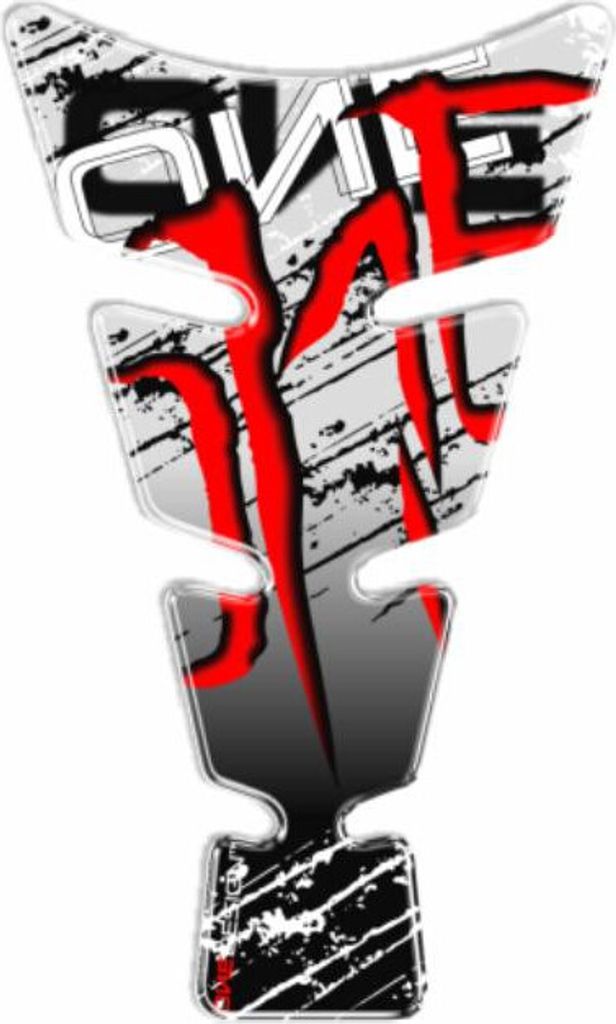 Rotes Kunstharz Tankpad mit Spirit Scratches Design, selbstklebend, Soft Touch