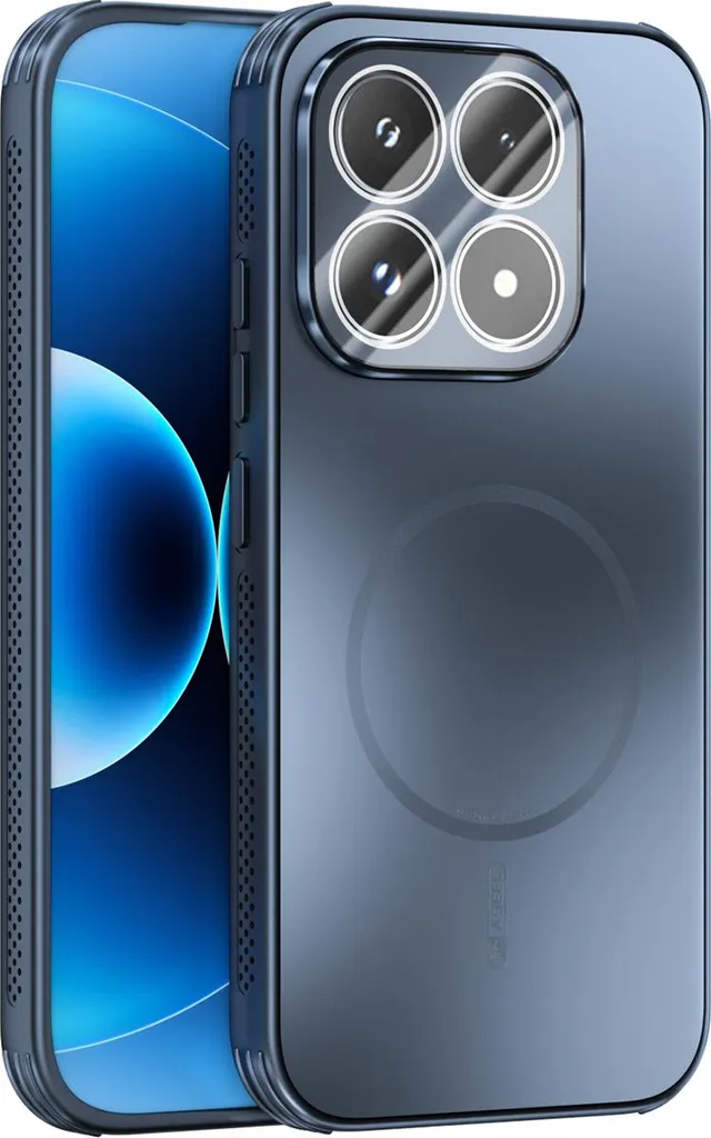 Custodia Elegante Xiaomi 17 Blu Opaca: Magnetica e Antiurto Premium