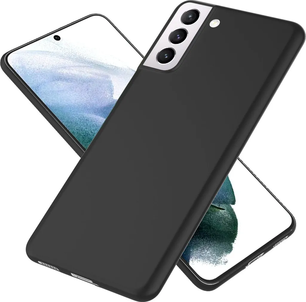 NALIA Custodia rigida extra sottile per Samsung Galaxy S21, custodia ultra sottile per telefoni cellulari, nero