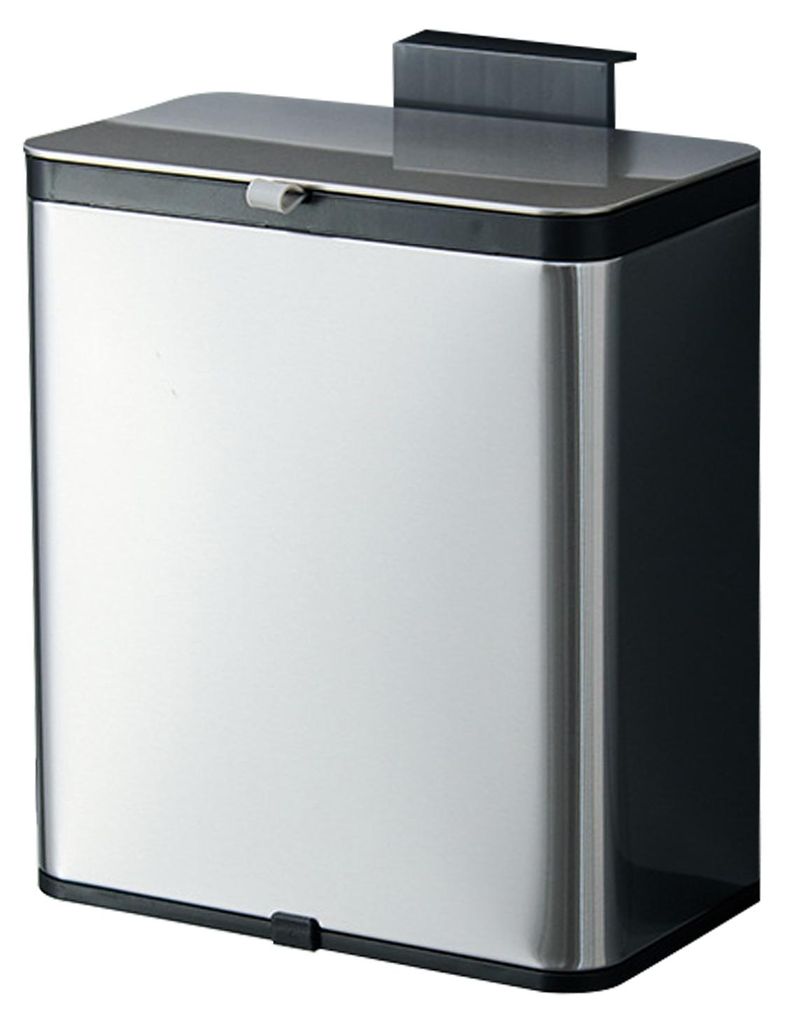 0,8-Gallonen-Küchenkomposteimer, Hängender Mülleimer mit Deckel, Edelstahl-Mülleimer für Küchenschranktür, Wandmontage, Arbeitsplatte unter ...