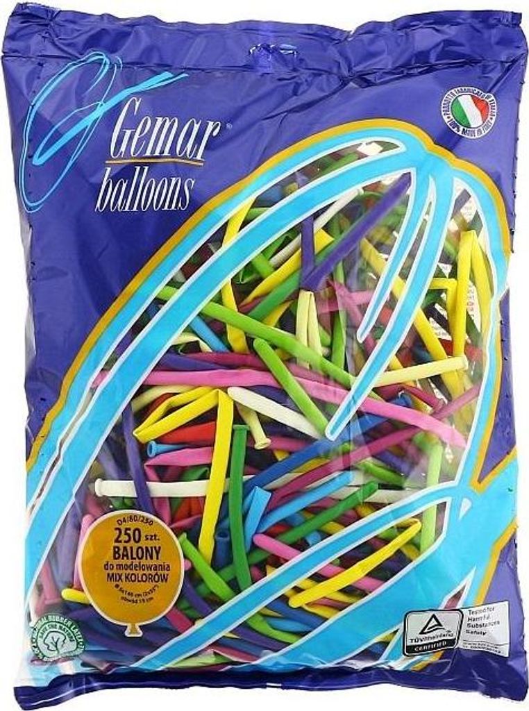 Balónky D4, pastelové vícebarevné (modelína), 250 ks. Obrázek produktu 