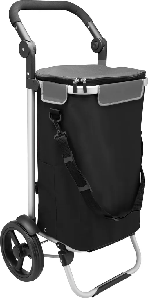 Poussette de marché pliable JEEBEL bremermann avec sac amovible noir