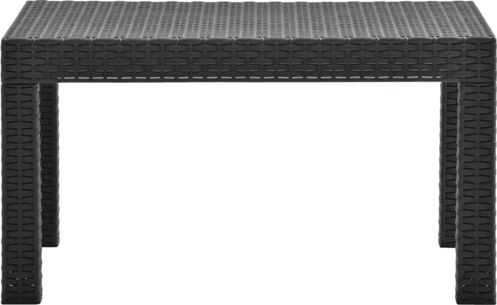 vidaXL Stół ogrodowy antracyt 58x58x41 cm PP rattan Zdjęcie produktu 