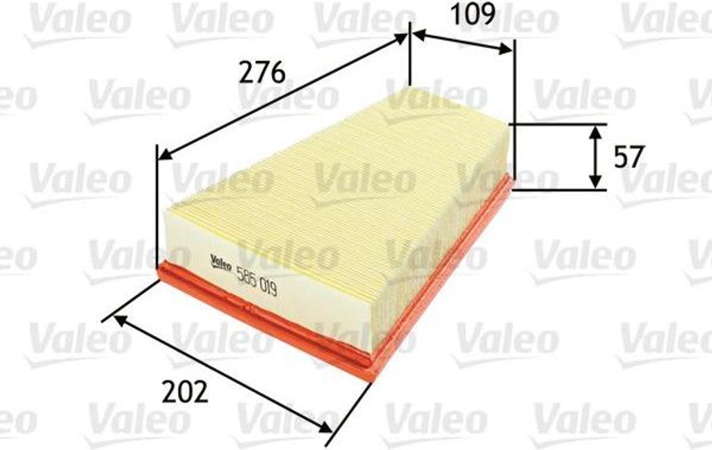 VALEO 585019 Luftfilter OE 1444R6 kompatibel mit Berlingo, Xsara, 306, Partner
