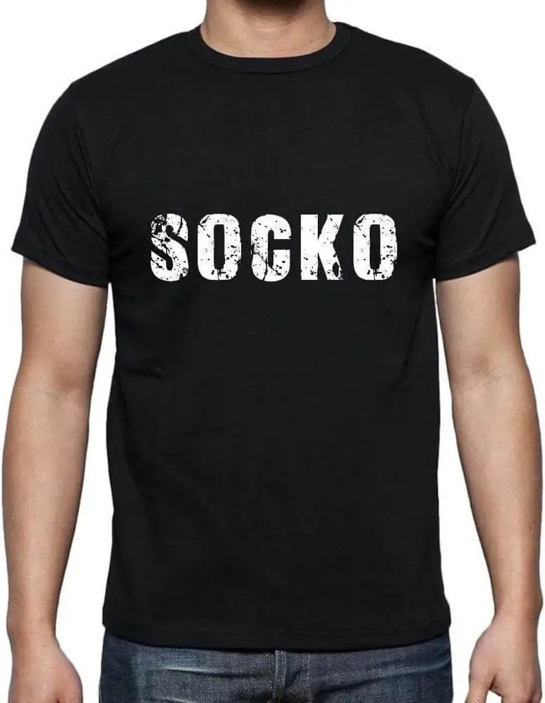 Herren Grafik T-Shirt Socko Öko-Verantwortlich Vintage Jahrgang Kurzarm Lustige Druck Geburtstag Geschenk Mann