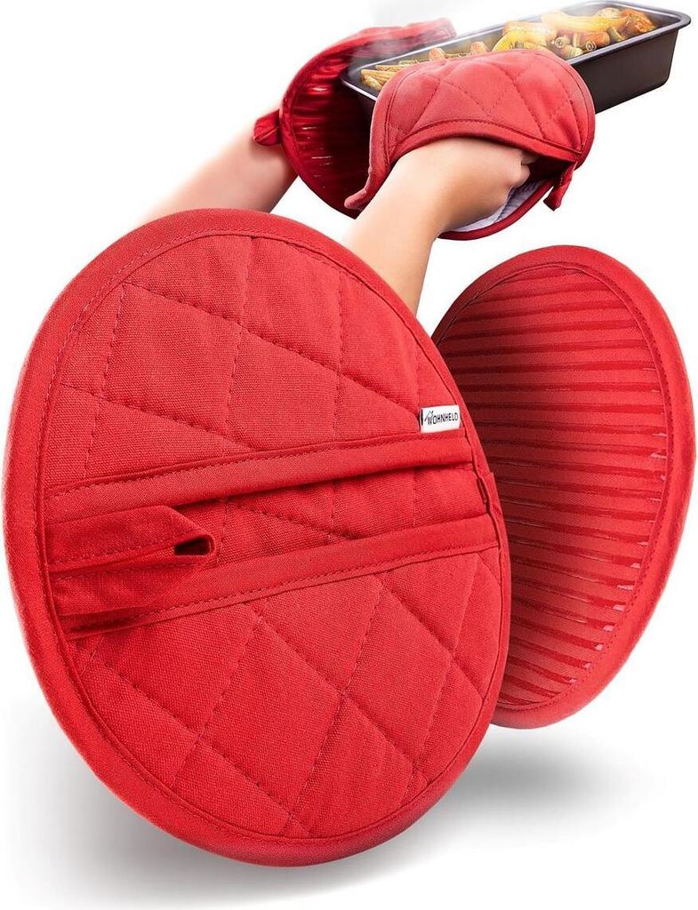 WOHNHELD® Topflappen & Ofenhandschuhe Kombi I 2er Set I Produktbild 