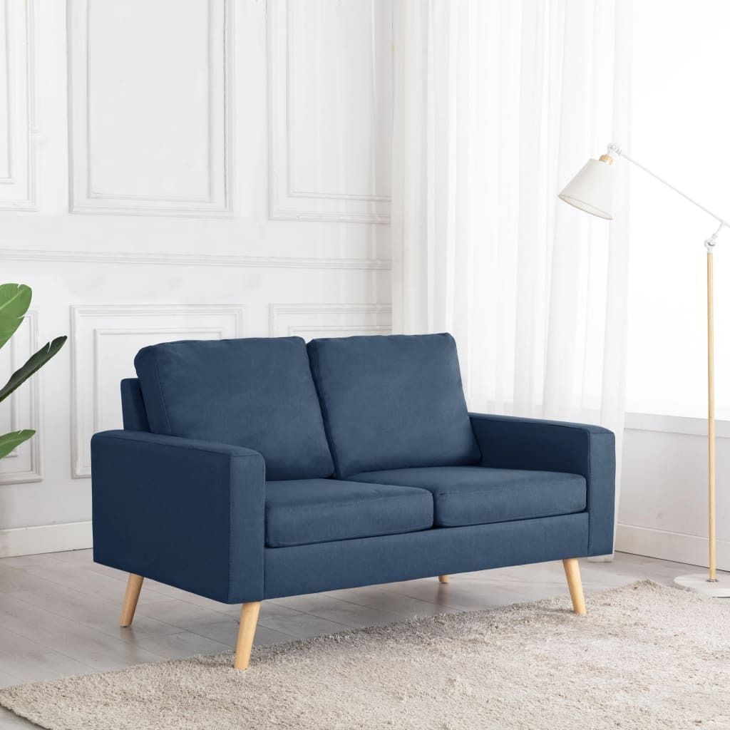 Maison Exclusive - 2-Sitzer-Sofa Blau Stoff