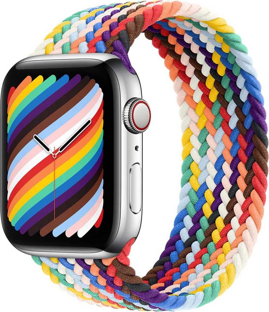 Armband Apple Geflochtener Solo Loop Pride Edition, 44mm, Größe 5