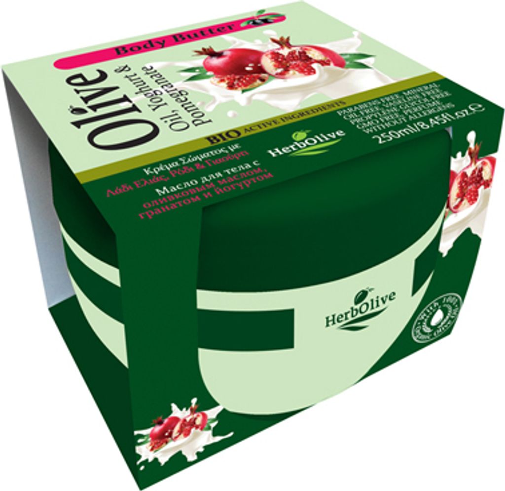 Herbolive Körperbutter Olivenöl, Joghurt und Granatapfel 250ml/ 40412