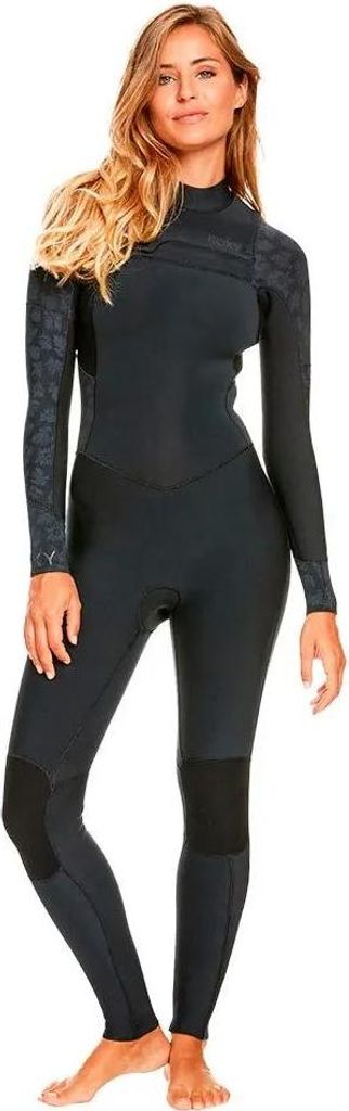 Roxy 5/4/3 Mm Swell Series Neoprenanzug Für Damen Mit Langen Ärmeln Und Reißverschluss Vorne Schwarz 2 Damen Schwarz 2