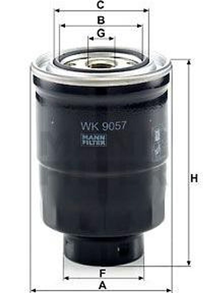 MANN-FILTER WK 9057 z Kraftstofffilter OE 1608933780 kompatibel mit 4008, Outlander, Lancer, Eclipse, ASX, C4