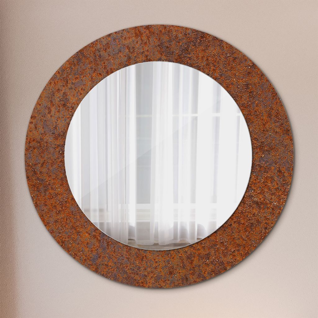 Spiegel - Mirror zum Wandspiegel Schlafzimmer – Schminkspiegel- verrostet Metall- Ø60cm