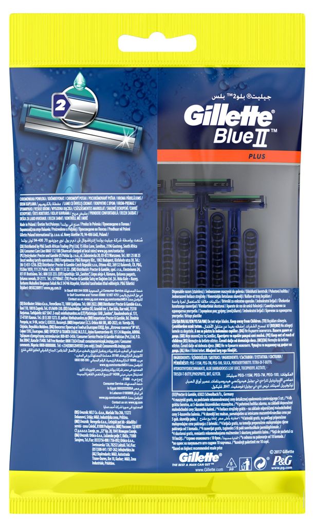 Gillette Blue II Plus Maszynki jednorazowe dla mężczyzn 14 Zdjęcie produktu 