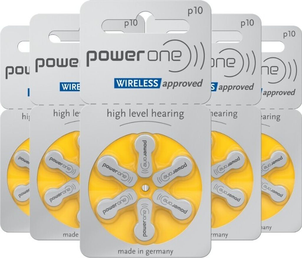 Power One P10 (PR70) Geel hoortoestelbatterij Produktbild 2