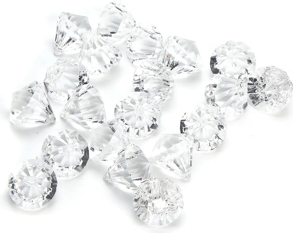 20 Ciondoli Diamante in Acrilico Trasparente per Tende e Gioielli Fai da Te