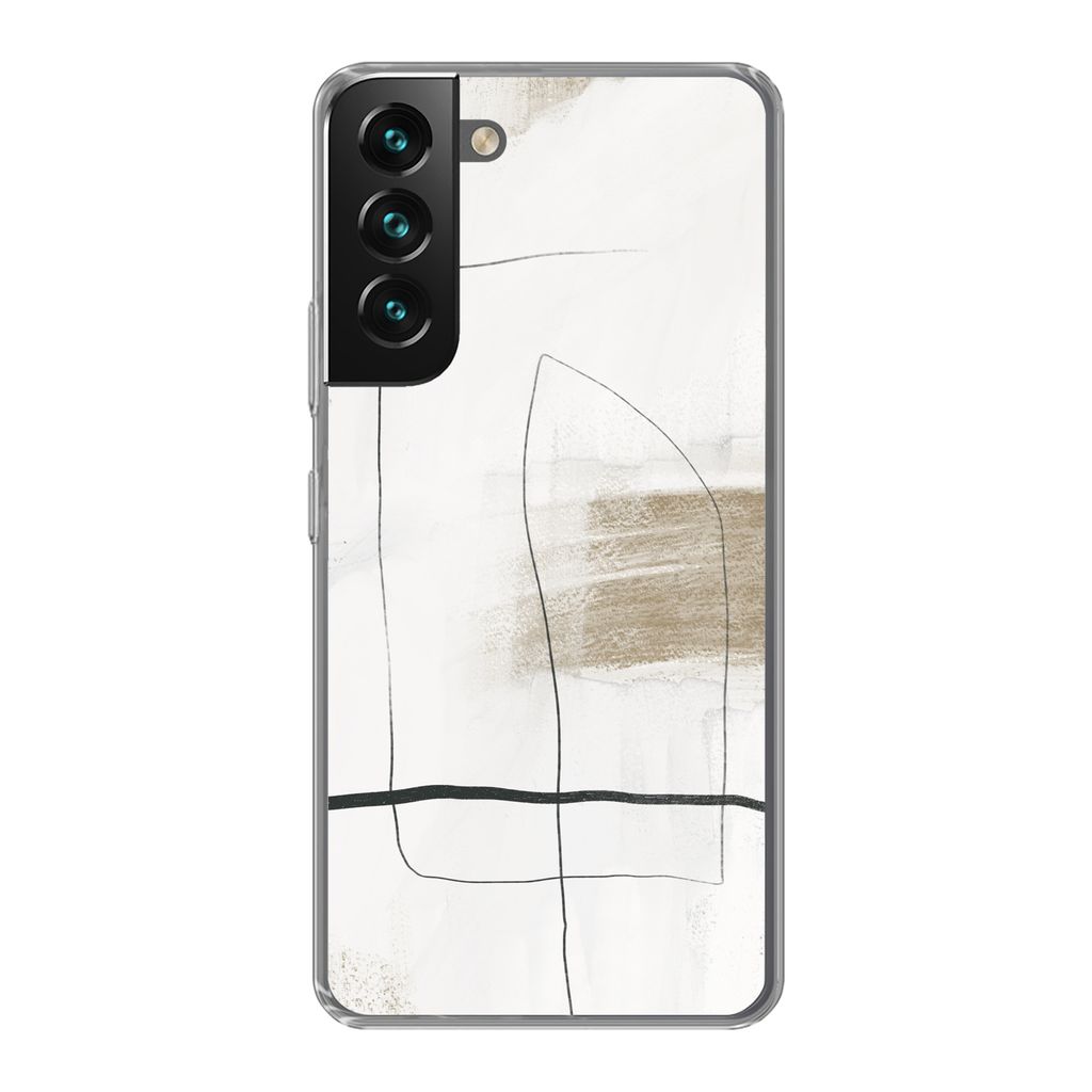 MuchoWow Handyhülle Schutzhülle Hülle für Samsung Galaxy S22 Plus Farbe - Minimalismus - Schwarz Silikon Softcase Handy Hülle - Schutzabdeckung