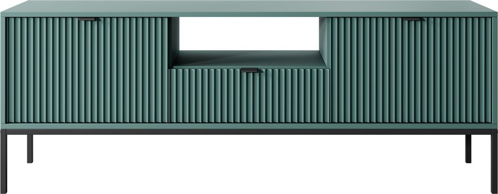 TV-Schrank, TV-Möbel, TV-Schrank, Wohnzimmerschrank, TV-Schrank mit Schubladen, TV-Schrank mit dekorativen Fronten und Metallgriffen, - 154 x 83 x...