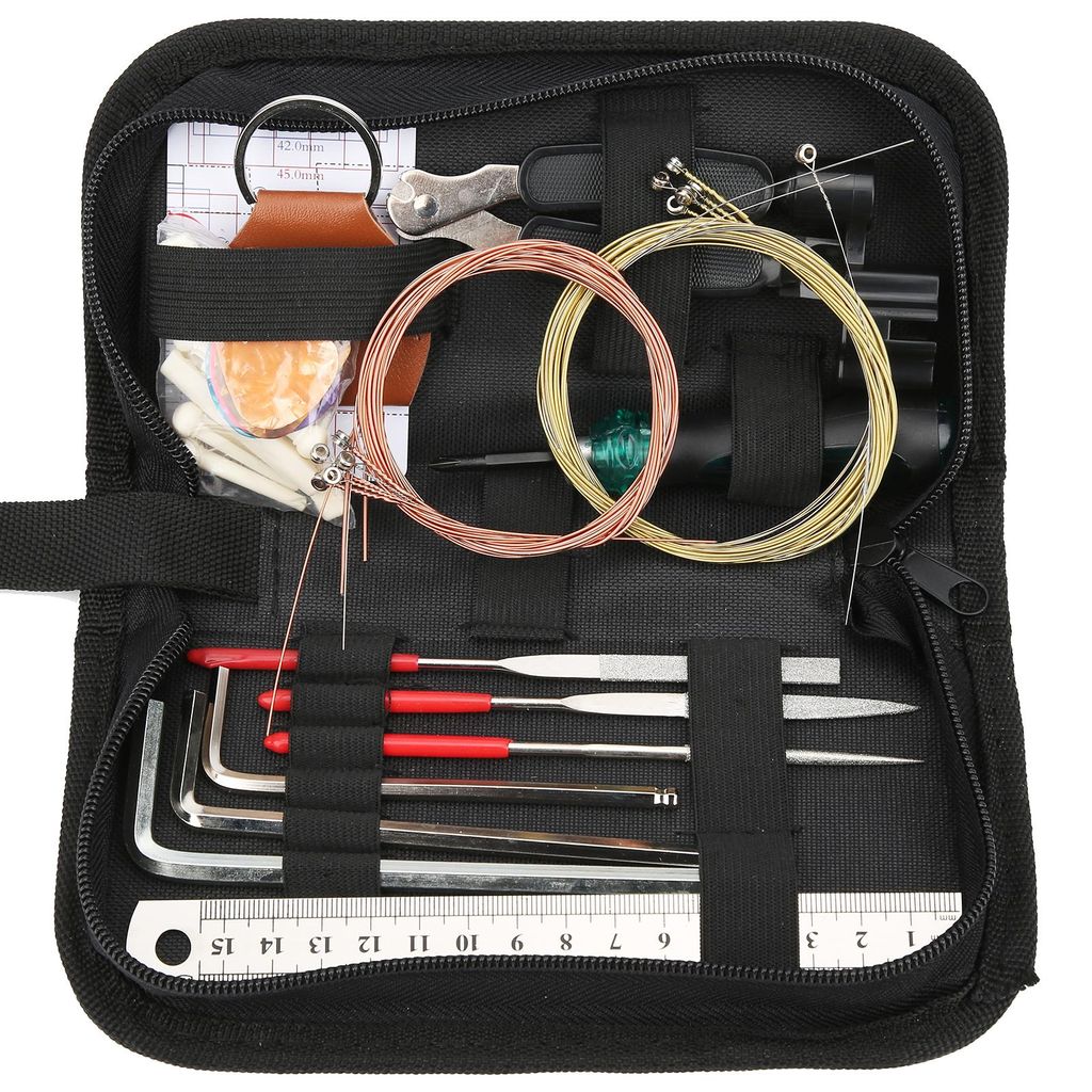 Gitarrenreparatur-Werkzeugset 3-in-1 Saitenwechselwerkzeug für Ukulele, Bass, Mandoline und Banjo