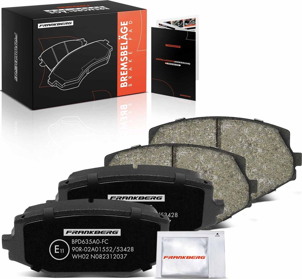 Frankberg 4x Bremsbeläge Vorderachse für Mazda MX-5 I II NA NB 1.6L 1.8L 1993-2005 1993-2005