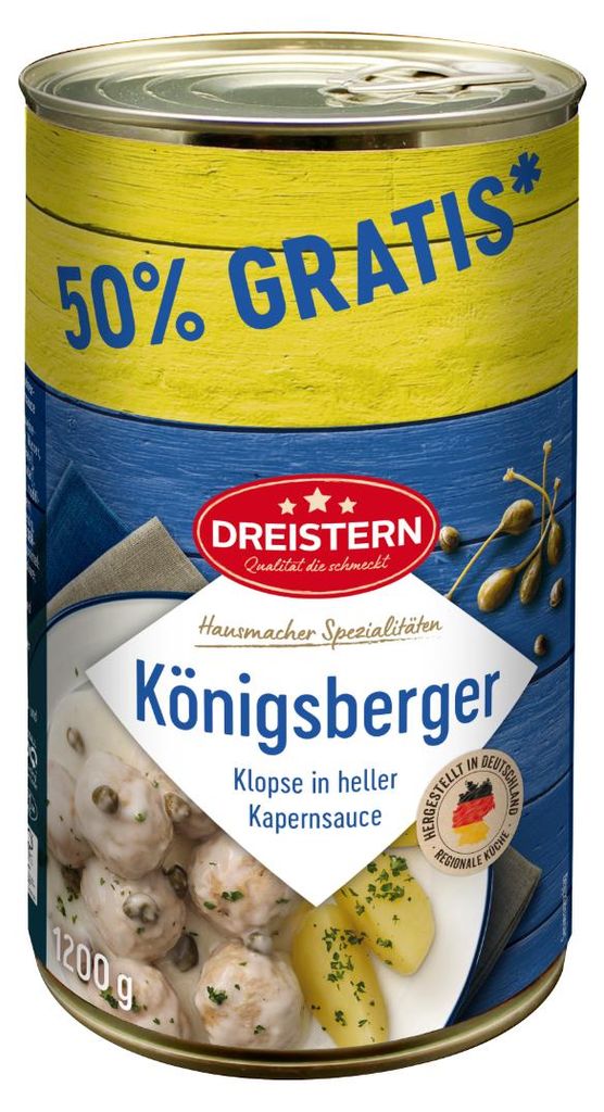 Pots XXL Dreistern boulettes de Königsberg sauce claire aux Image du produit 