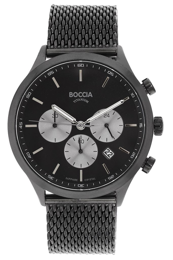 Boccia 3750-06 Herrenuhr Chronograph Titanium 41mm 5ATM Produktbild 3