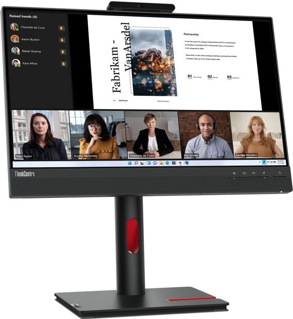 Lenovo ThinkCentre TiO 22 Gen5 FHD IPS DP/CAM/SPK/HUB Produktbild 