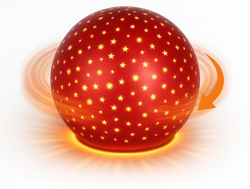 LED Deko-Kugel Rot 15 cm Glaskugel mit Timer 6h/18h - Produktbild 