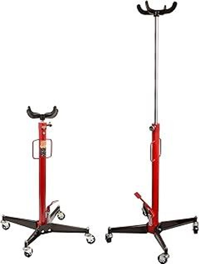 otgerlensker products Getriebeheber 500KG Motorheber hydraulik | Arbeitshöhe: 112cm - 188cm | stufenlos regulierbar | 4 kugelgelagerte Lenkrollen ...