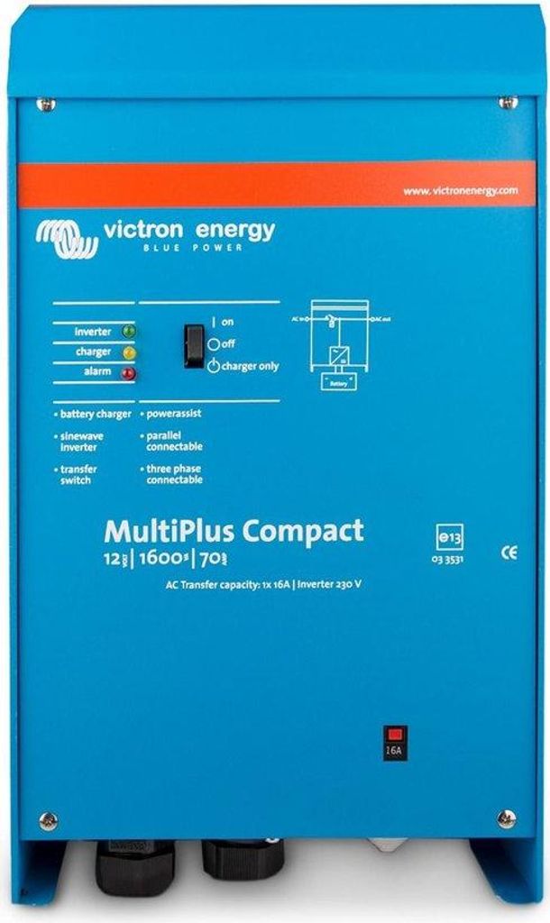 Victron MultiPlus Compact 12/1600/70-16 Sinus-Wechselrichter | CMP122160000