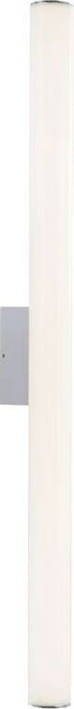 Wandleuchte Metall LED IP44 H: 60 cm Weiß Chrom länglich neutralweiß 4000 K 1200 lm Wandlampe