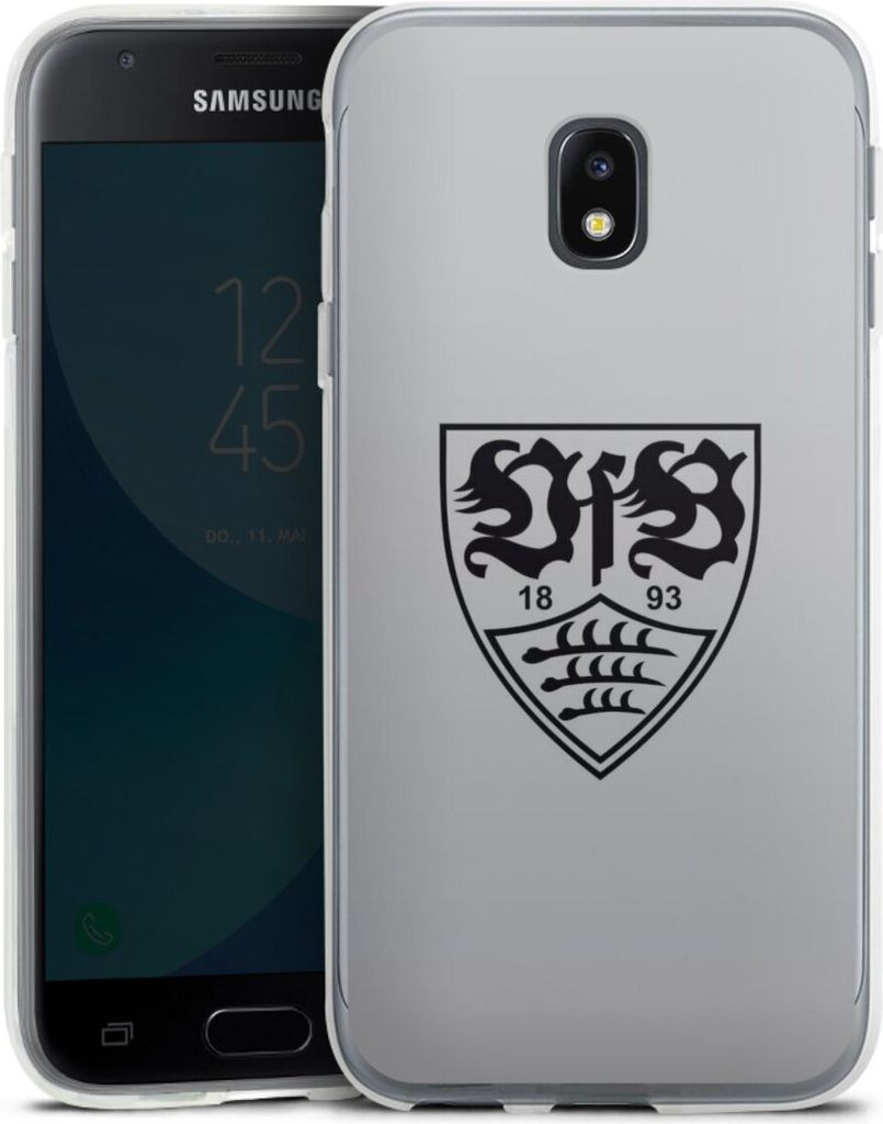 DeinDesign Handyhülle für Samsung Galaxy J3 (2017) Silikon Hülle Case Smartphone Schutzhülle Logo Offizielles Lizenzprodukt VfB Stuttgart