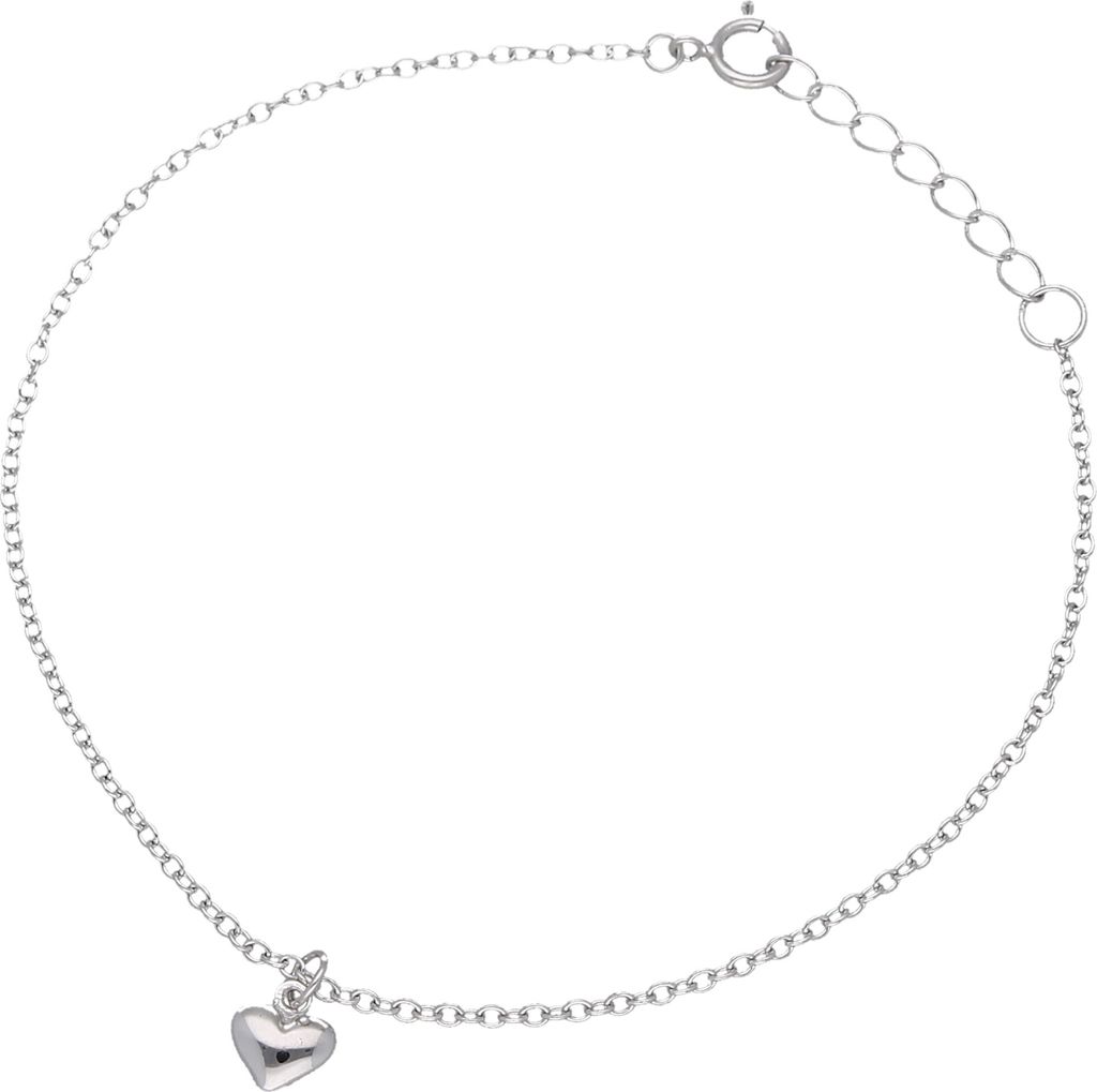 Armband Smart Jewel mit Herz Anhänger, Silber 925 Silber 19 cm