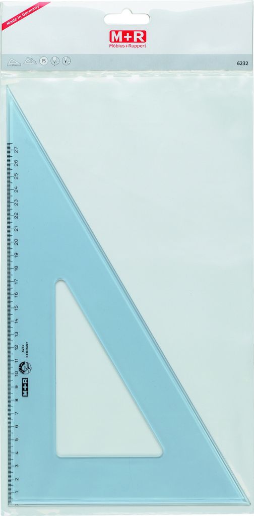 M+R Winkel 60° 37cm rauchtransparent Skala 27cm