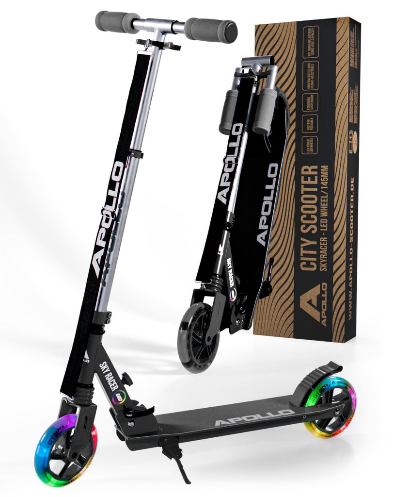 Mestská kolobežka Apollo 145 mm "Skyracer LED" s tlmením, Obrázok produktu 
