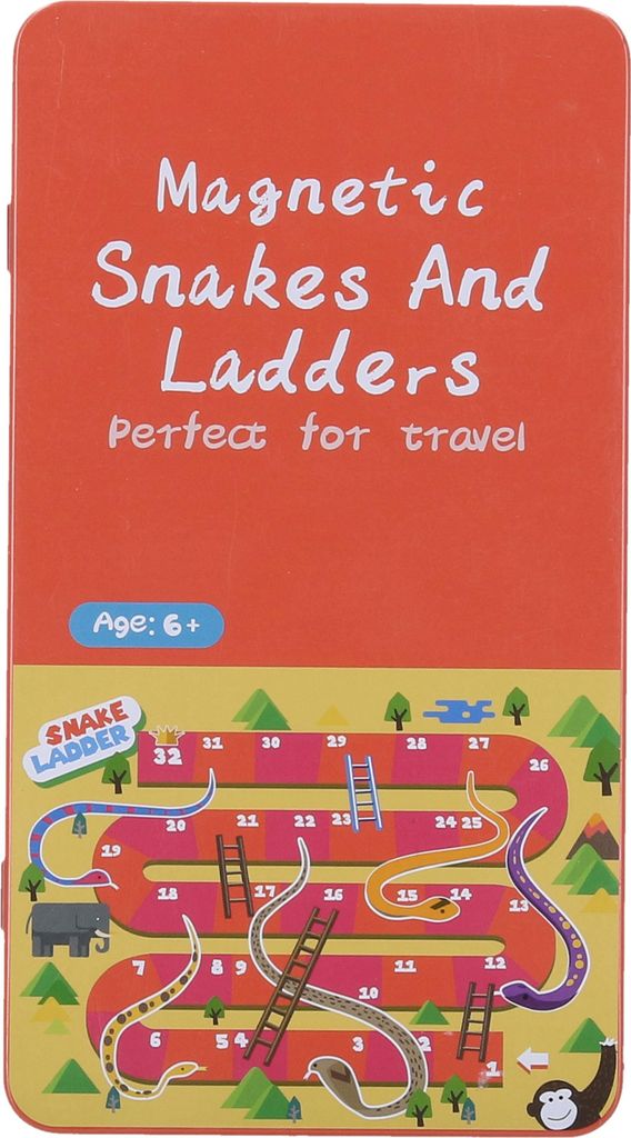 Spiel Schlangen und Leitern magnetisch für unterwegs