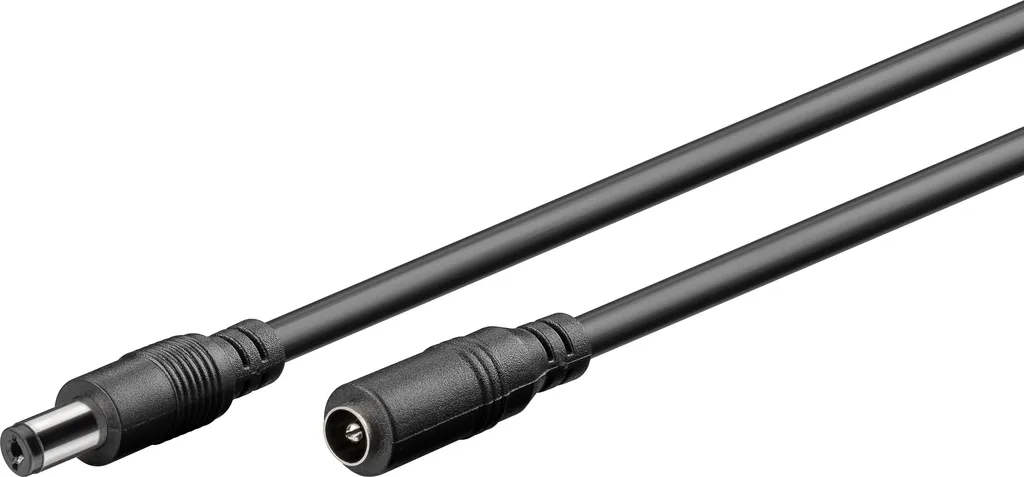 Cavo Prolunga DC 5m Goobay 76671 | Jack 5.5x2.1mm per Router e LED