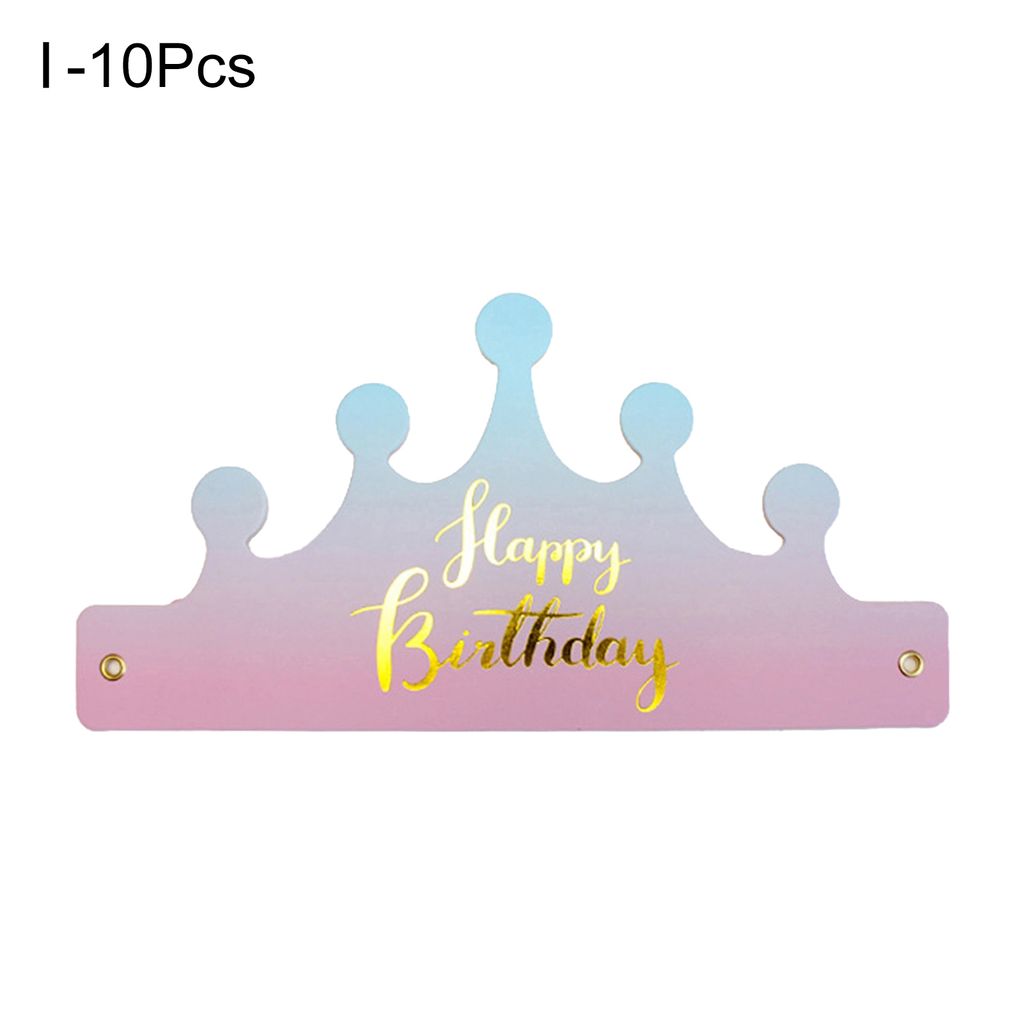 10pcs Party Crowns auffällige verstellbare attraktive dekorative Geburtstagskronen-Partyzubehör für Zuhause-I