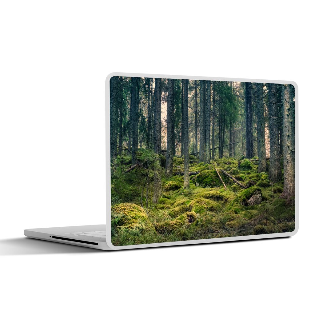 MuchoWow Laptop Aufkleber Sticker Cover Wald - Baum - Moos 32.5x23.5 cm - Sticker für Laptop - Selbstklebend