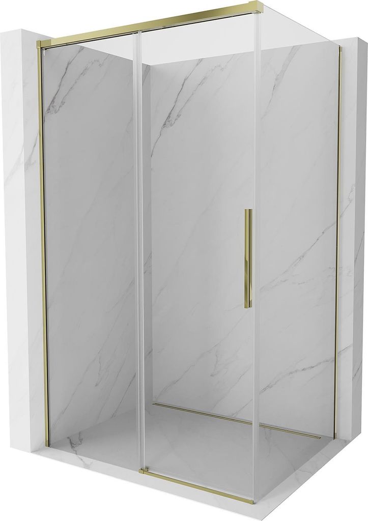 Mexen Rox Duschkabine, Schiebetür 105 x 100 cm, transparent, gold - 8C2-105-100-50-00