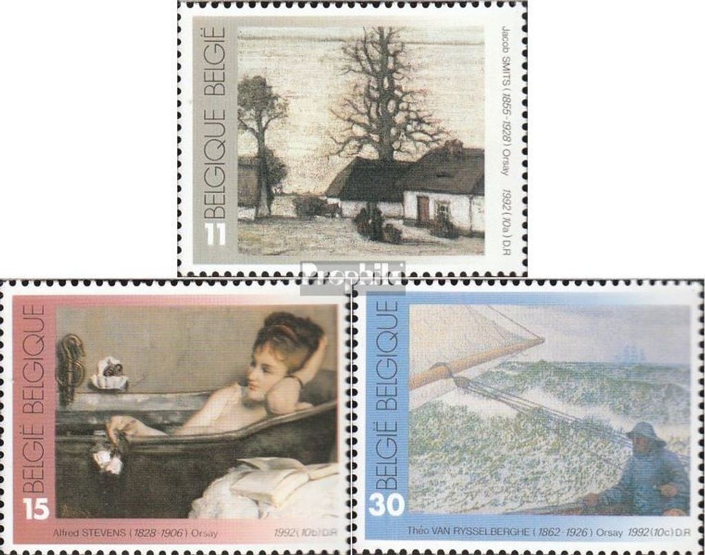 Briefmarken Belgien 1992 Mi 2514-2516 (kompl.Ausg.) postfrisch Belgische Kunstwerke