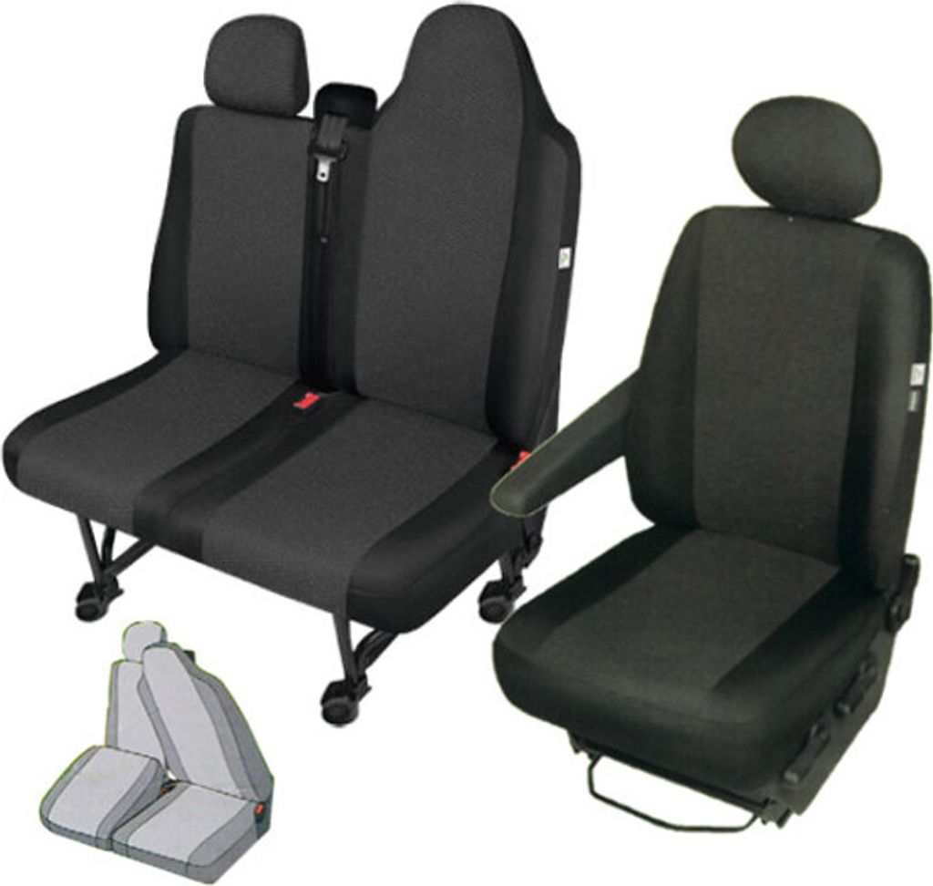 Opel Movano B (2010–) Sitzbezüge Sitzschoner Set Fahrersitz Sitzbank (klappbar)