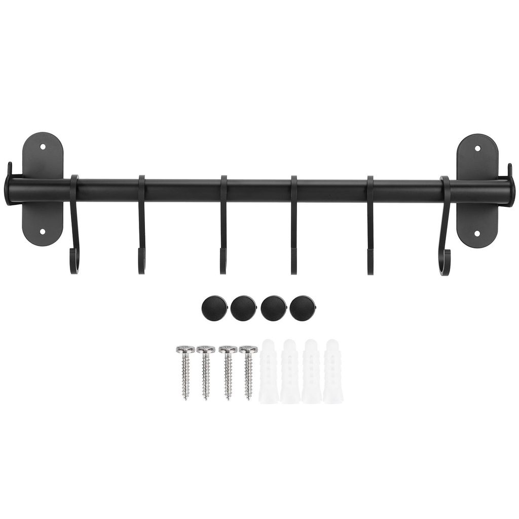 40 cm 6 Haken Topf Deckel Aufhänger Punch Wandmontage Lagerung Halter Küche Utensil Rack Organizer