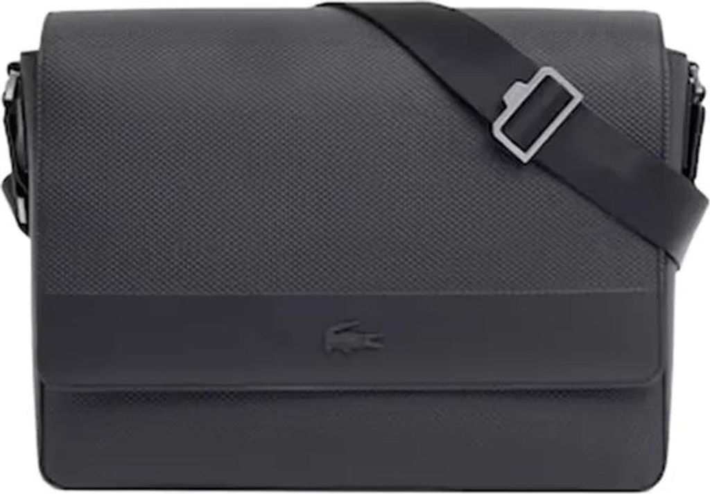 LACOSTE Leder Laptoptasche mit Laptopfach Messenger Bag Produktbild 