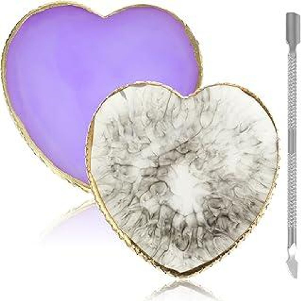 2 Stück Nail Art Palette Nagellack Mischpalette Nägel Maniküre Palette Nagel Zubehör Make Up Paletten Display Nagelzubehör