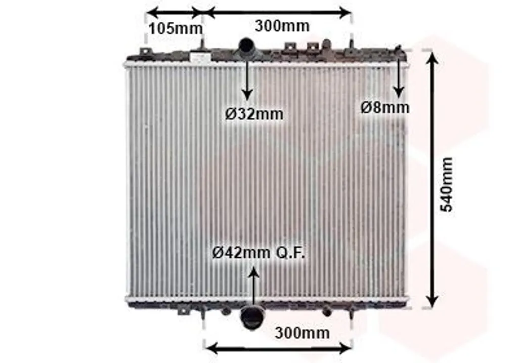 Radiateur Moteur Van Wezel 40002277 Alu pour Fiat Ulysse 179_ - Neuf