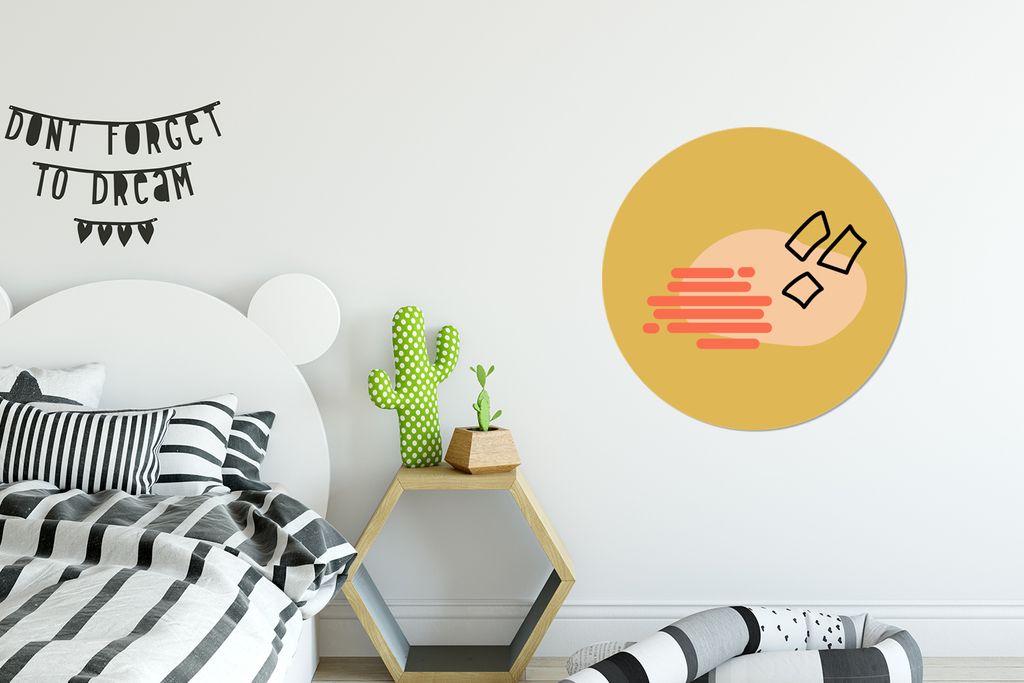 MuchoWow - Wand Kreis - Wandbild - Schlafzimmer - Aluminium Bild - Kinderzimmer - Wohnzimmer Dekoration - Wandschmuck